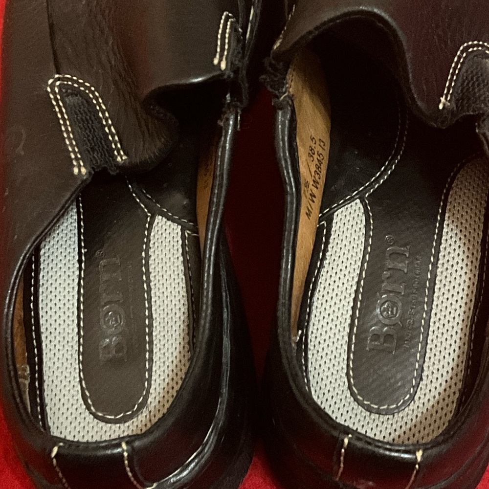 Born Women Dark Brown Leather Loafers Size 7.5 - Picture 5 of 13